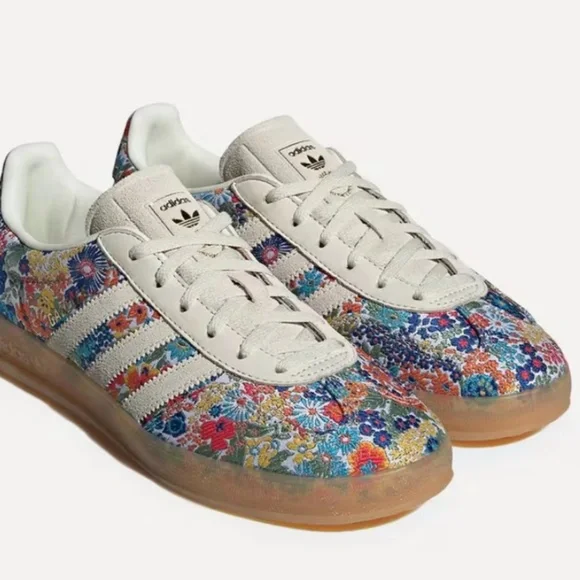 Adidas X London Liberty Gazelle Indoor "Floral Embroidery" - Picture 1 of 8